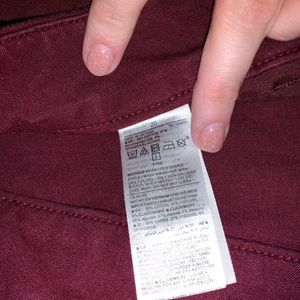 Maroon pixie pants, dress pants!